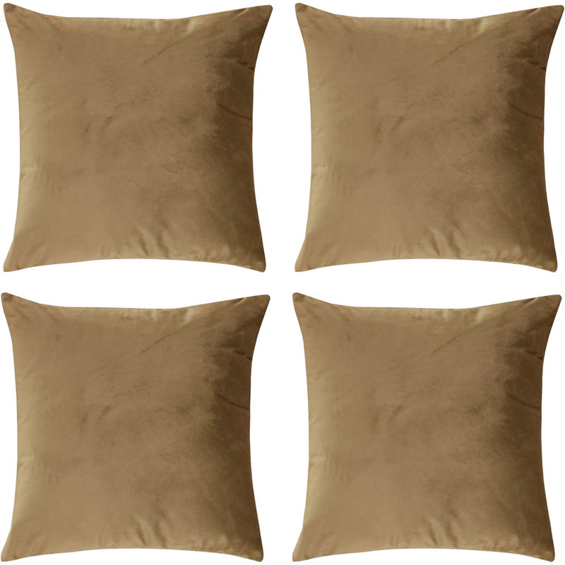Dexmoor Square Throw Pillow Cover, 45cm H x 45cm W, Flax