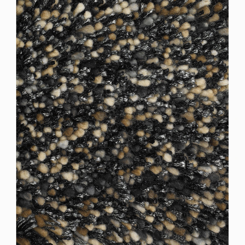 Tapis de zone noire Rania, Rectangle 5 pi x 7 pi 6 po