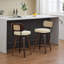 Ensemble de 2 tabourets de bar pivotants rembourrés-804439974-804439972
