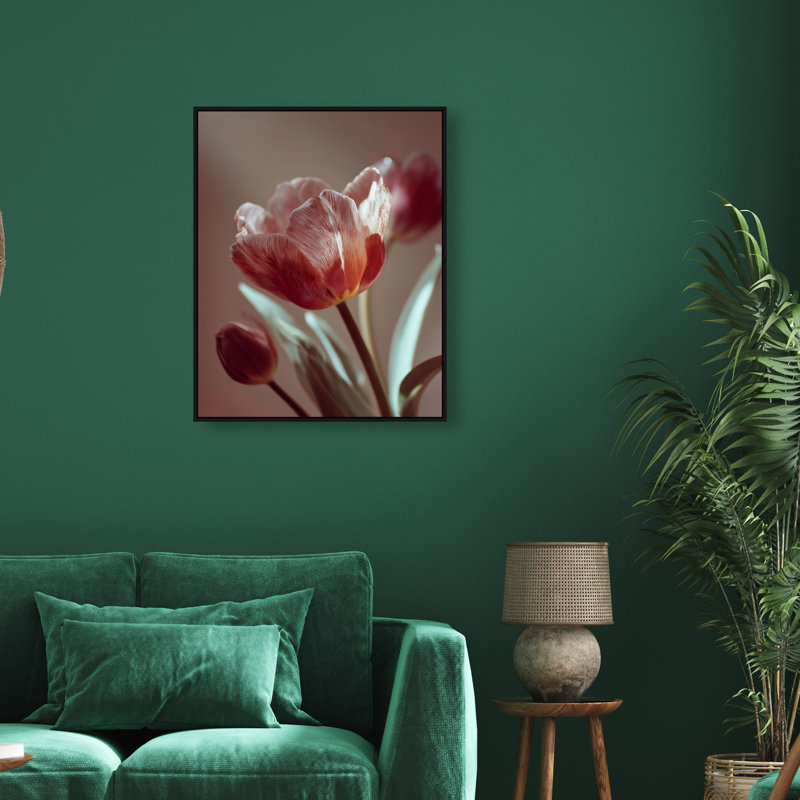 Muse of Spring Floral & Botanical Canvas Print by Oliver Gal, Black Frame, 16 x 20, 25"H x 31"W, Black Floater Frame