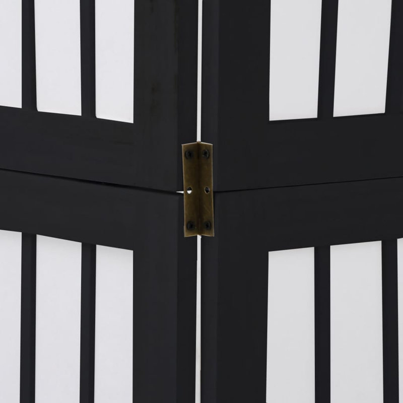 Folding Room Divider, 180cm H x 110cm W x 1.6cm D, Black