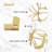 Lilies Butterfly Black Gold Minimalist Modern Abstract Wall Accent Sculpture Hanging Decoration Metal Wall Decor-94208049-94208046