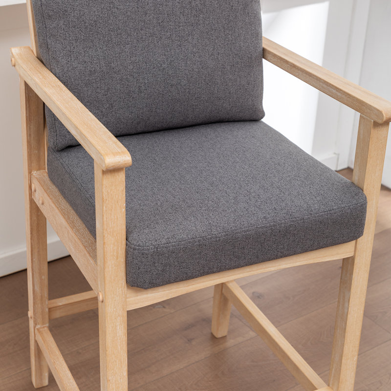 Ensemble de 4 tabourets de bar Willbanks, Gris clair