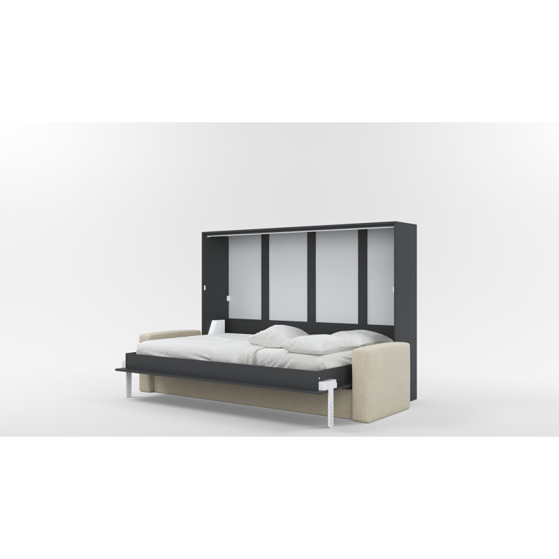 Neidelin Upholstered Bed, Grey/Cream