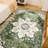Machine Washable Non-Slip Green Oriental Area Rug-1683931757