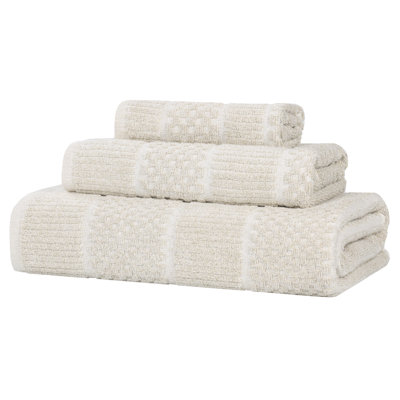Ensemble de serviettes 3 pièces en mélange de coton et viscose Naples