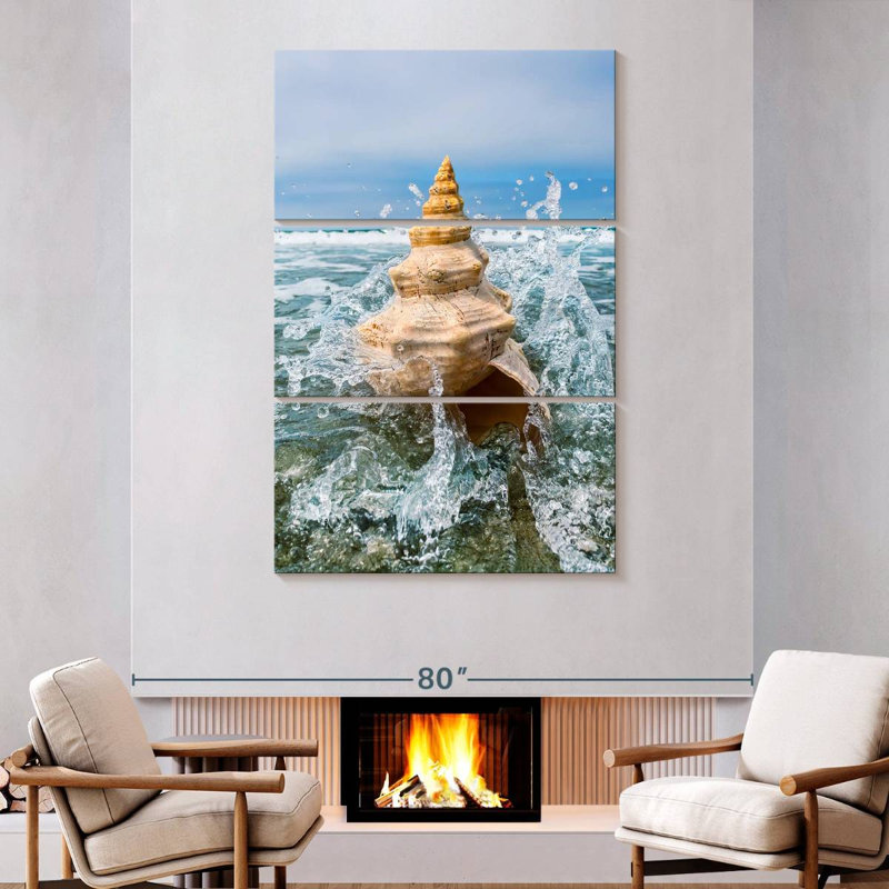 Ocean Conch Shell, 74" H x 48" W