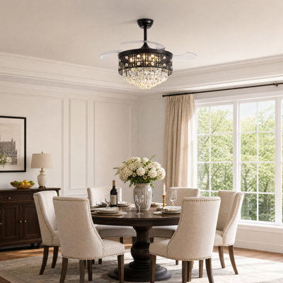 Ventilateur de plafond 48 po avec télécommande et pales rétractables