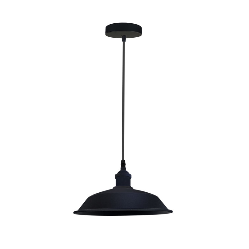 1 - Light Single Pendant, Black
