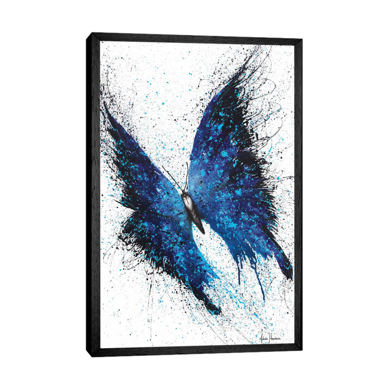 Tropical Wings by Ashvin Harrison - Print on Canvas, Black Framed, 101.6 cm H x 66.04 cm W