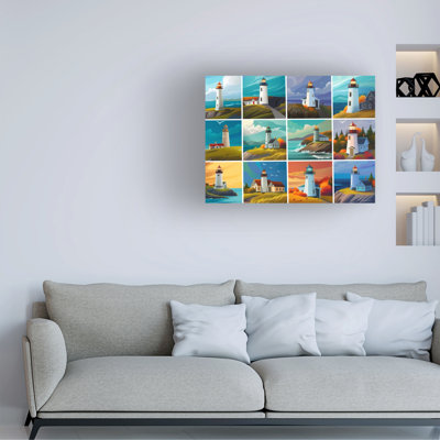 Shawna Stewart Lighthouse Seasons Canvas Art