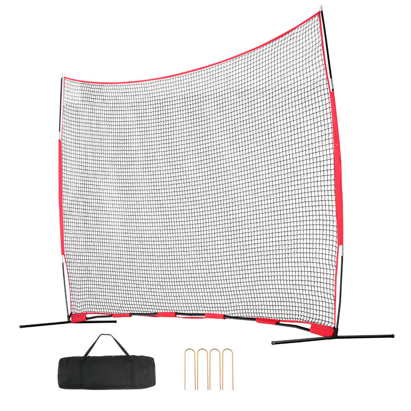 Barricade Backstop Net, Ball Sports Barrier Netting, Portable Practice, 122" H x 199" W x 55" D
