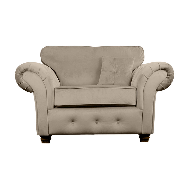 Lila 2 Seater Velvet Loveseat, Taupe