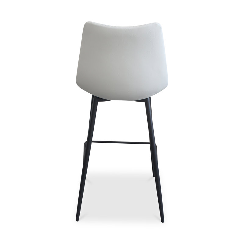 Finnigan Counter & Bar Stool, Ivory/Faux Leather, Counter Stool (26" Seat Height)