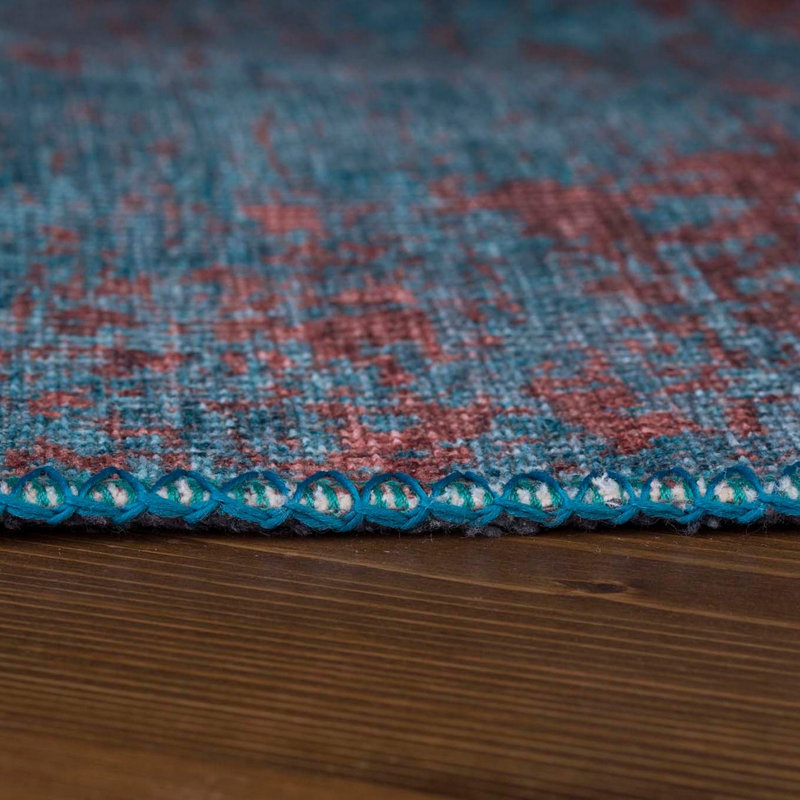 Luxurious Machine Washable Area Rug, 4.9 x 7.5 Feet, 100% Polyester, 1850 g/m², Pile Height: 0.2 inches | Eco-Friendly Recycled Poly Cotton Backing | Perfect for Living Room & Bedroom, Soft and Durable Design