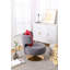 Fauteuil pivotant, fauteuil rond en tissu pour la chambre à coucher du salon