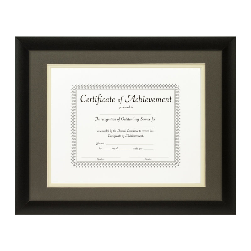Cadre photo mat 8,5 po x 11 po Lampkins, Cendre / Papyrus