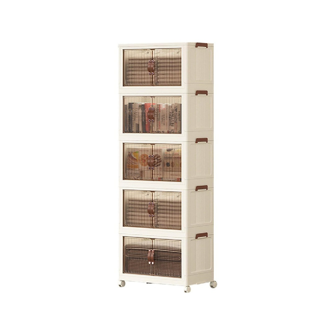 Hokku Designs 5-Tier Stackable Storage Bins With Lids, 51.1"H | Wayfair