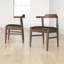 Chaise d'appoint en bois massif Wellington-195805648