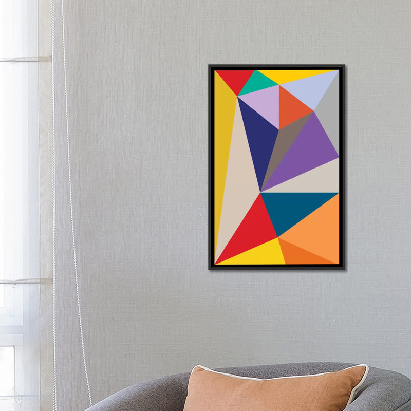 «Flatland» par The Usual Designers - impression sur toile tendue, H 60 po x l 40po x P 1,5 po, Toile avec cadre noir