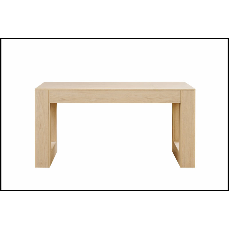 Farmhouse Kitchen Dining Table for 4-6 People, Rectangular with Sturdy Wood Legs and Full MDF Trim, Easy Assembly
