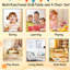 Ensemble de table et 2 chaises en bois pour enfants Bunny