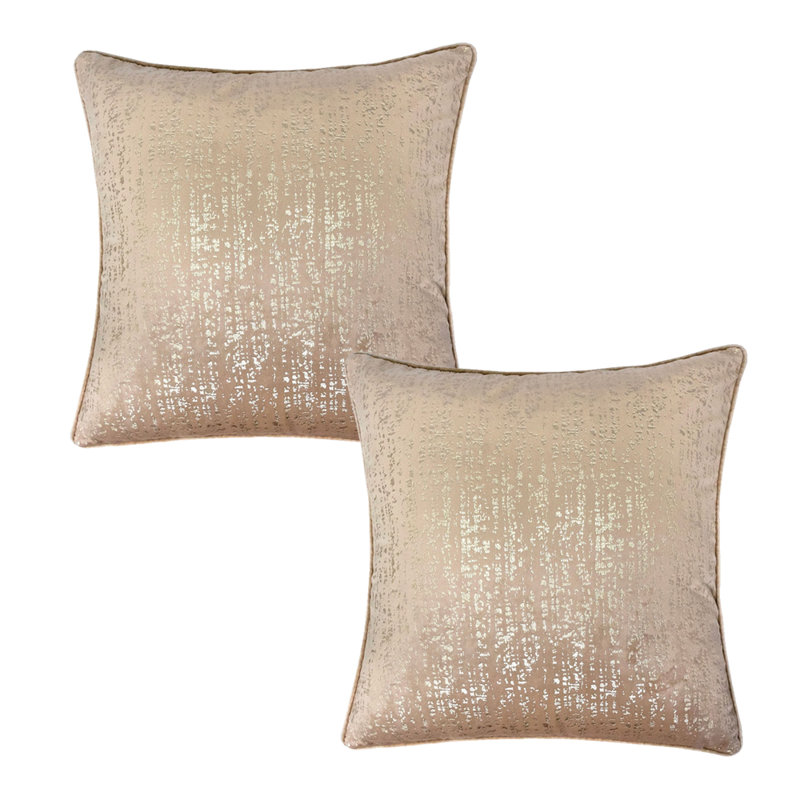 Coussin Belle 2 PC 20 "X 20", rouge, Beige