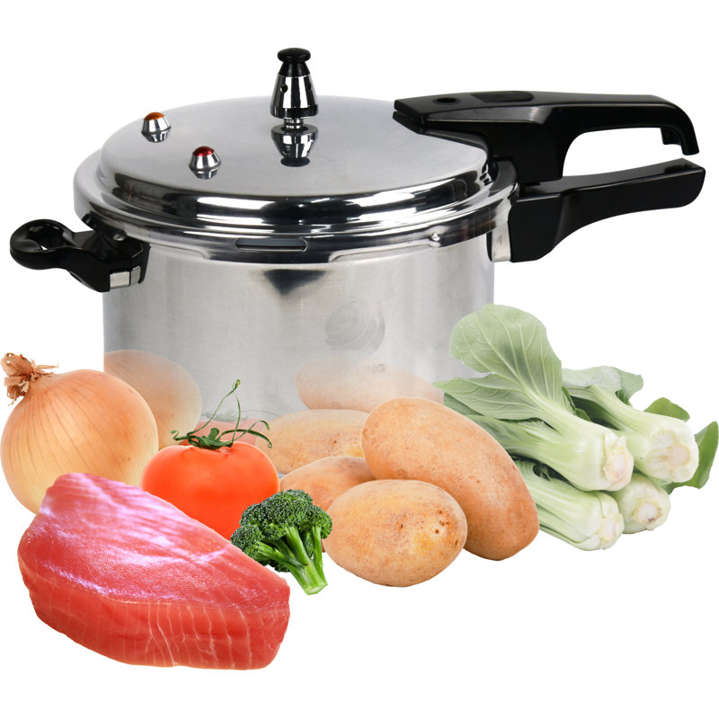 Professional Premium Aluminium Induction Pressure Cooker, 6.69cm H x 16.92cm W x 9.05cm D
