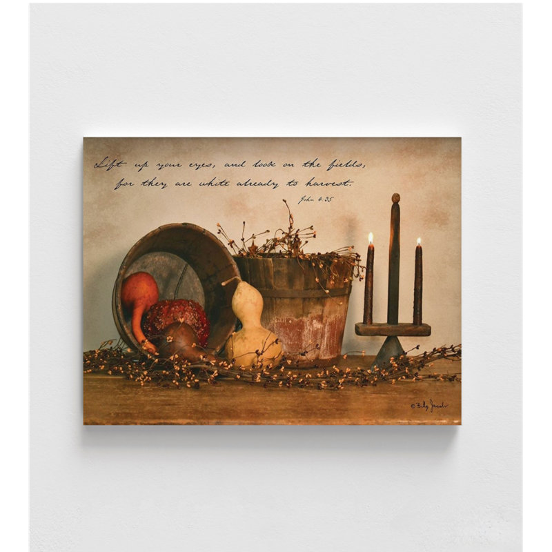 Déjà à la récolte par Billy Jacobs, impression encadrée de Jean 4: 35, idée de maison de cadeau de fermier béni, décor de style campagnard