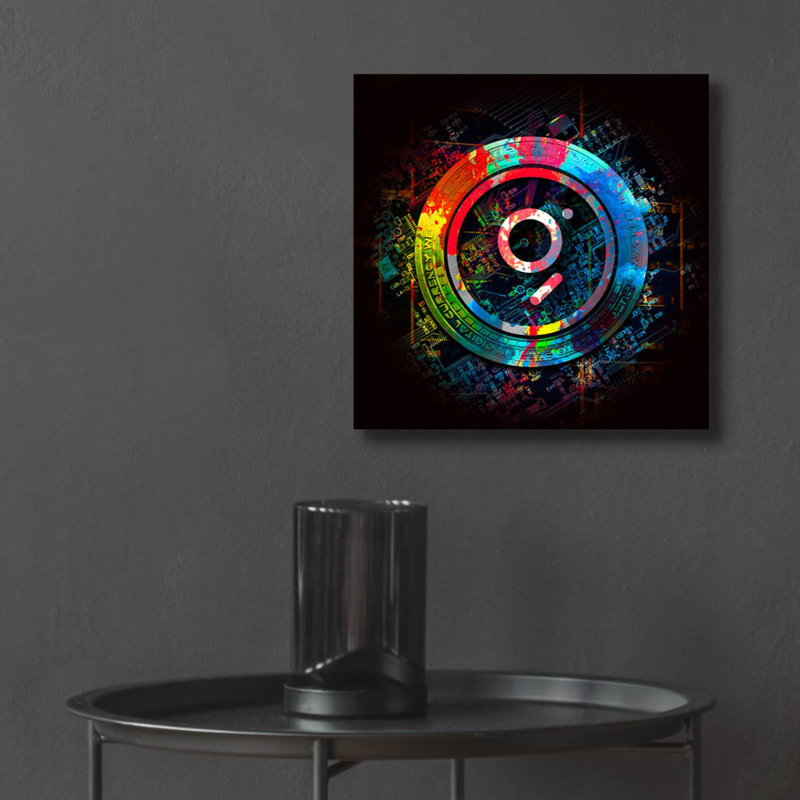 «The Graph Grt Crypto Power» par Epic Portfolio, art mural en verre acrylique, H 12 po x l 12 po x P 0,13 po