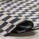 Dominique Abstract Checkered Fringe Area Rug