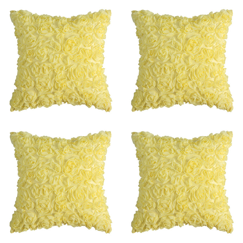 Microsuede Pillow Cover, 18" x 18", Yellow