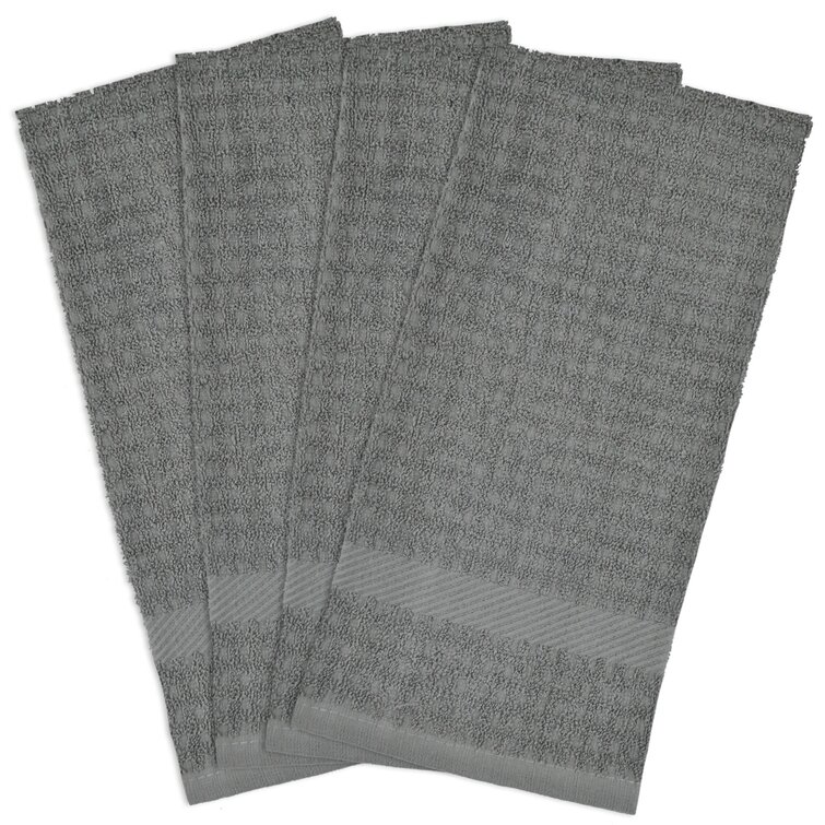 KitchenAid Albany Dishcloth 8-Pack Set, Grey, Cotton