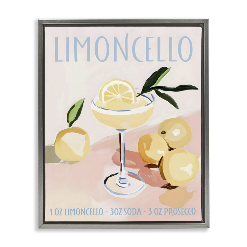Cadre flottant Limoncello, 21 x 17, Cadre flottant gris lustré