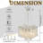 25'' Modern Glam Crystal Chandelier Antique Brass Branch Style 6-light Pendant Ceiling Light For Dining Room Bedroom Living Room Entryway-1511797615
