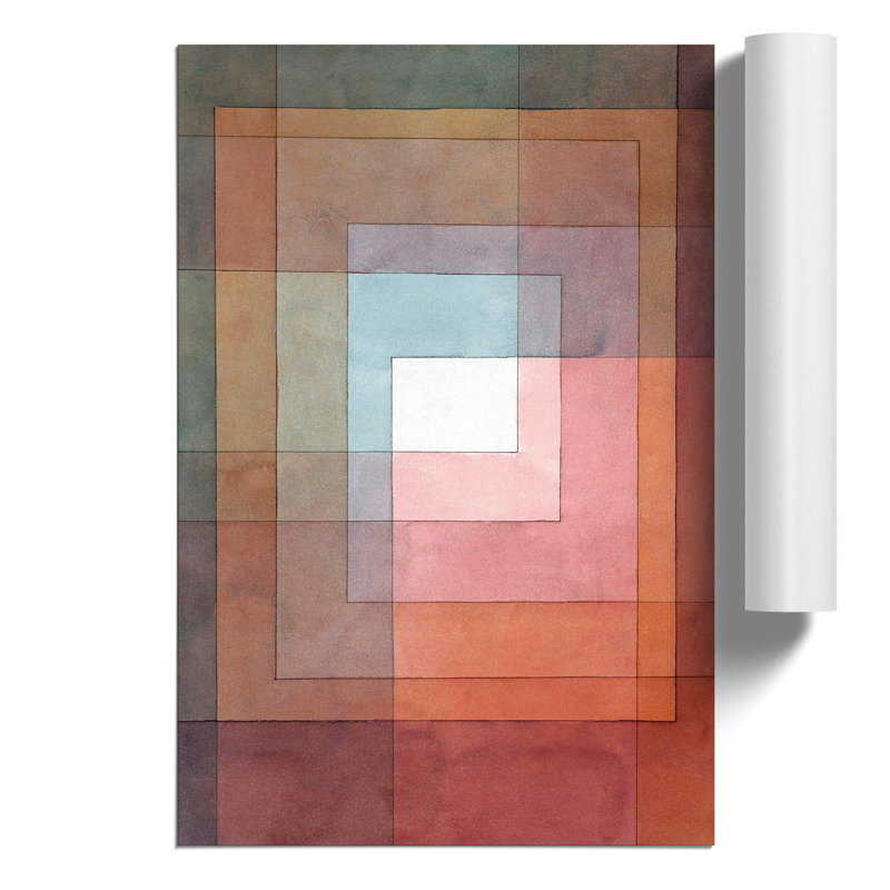 Watercolour Squares by Paul Klee - No Frame Painting, 30cm H x 21cm W x 0.1cm D