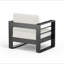 CHAISE CLUB MAYA BAY MP1, FINITION NOIRE AVEC COUSSIN BEIGE