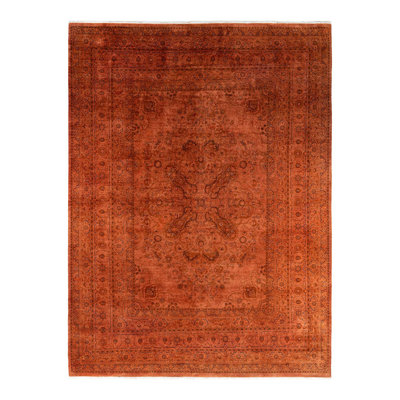Musica One-of-a-Kind 9' 2" X 12' 3" New Age Rectangular Wool Area Rug Pink