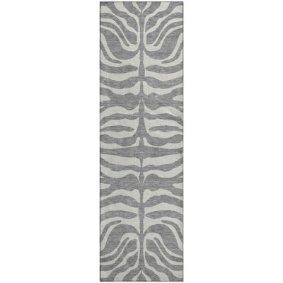 Premium Machine Washable Goulven AMF1042 Animal Print Rug