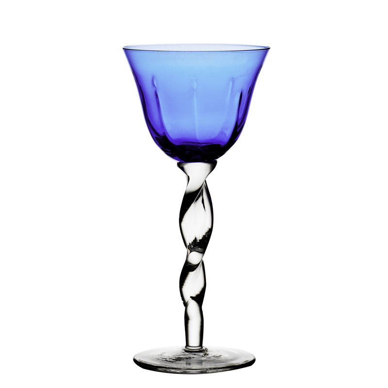 Adriana Wine Glass, Cobalt, Set Of 4