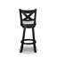 Tabouret de pub rotatif 2 pièces à hauteur de comptoir et siège rembourré en tissu