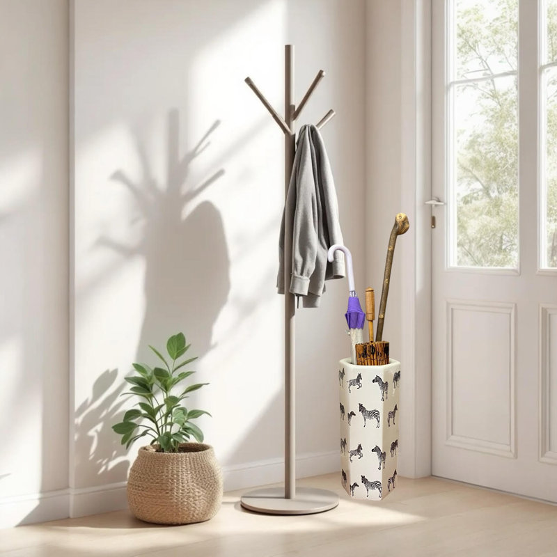 Modern Ryong Ceramic Freestanding Umbrella Stand – Traditional Antique-Style Vase for Umbrellas, Flowers or Home Décor