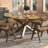  47" Round Dining Table With Solid Acacia Wood Legs For 4-6 Person For Kitchen