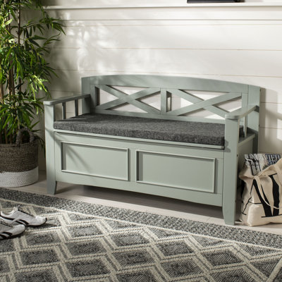 Banc de rangement en bois Elamin