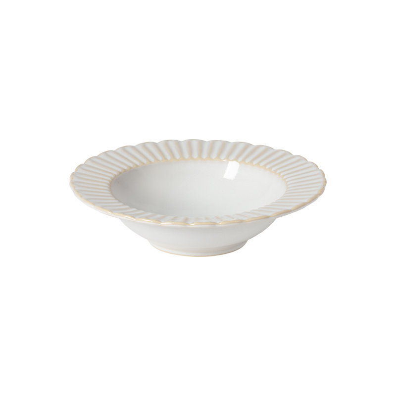 Cristal Handmade Stoneware Pasta Plate, Gray