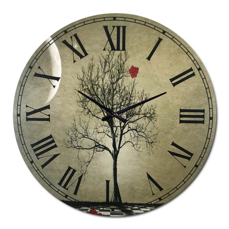 Inevitable - Farm Round Metal Clock, Oversized