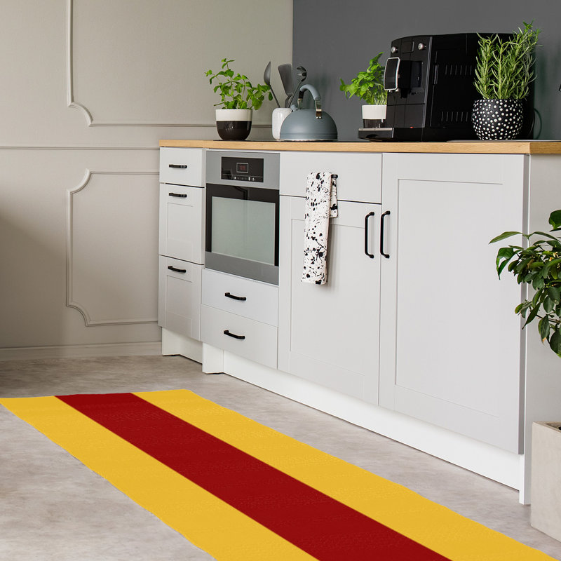 Tapis de zone rouge/jaune, Tapis de couloir 2 pi 6 po x 8 pi