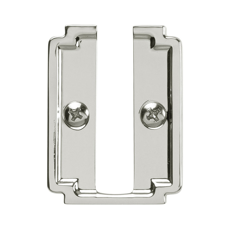 Coventry Collection Hook Backplate 1 Inch Center to Center, Polished Nickel
