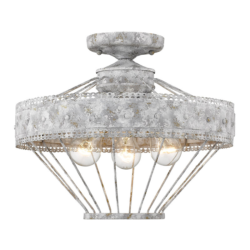 Gaius Semi Flush Mount, Oyster