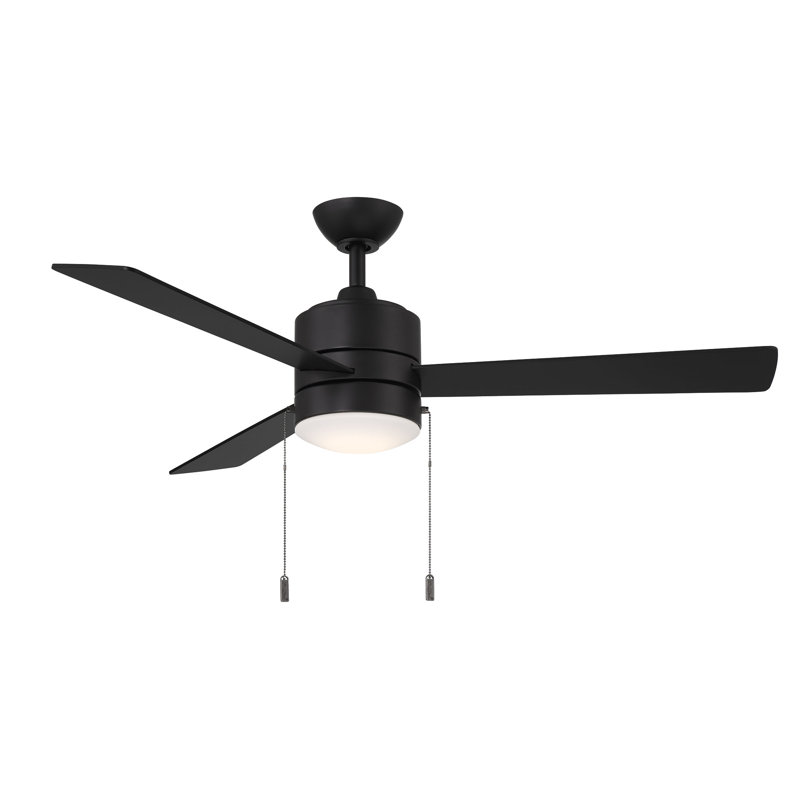 Frusina Ceiling Fan with LED Lights, Matte Black